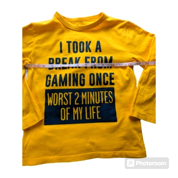 Boys Gaming Humor Graphic T-Shirt, Size XS TP 4. Yellow - Picture 3 of 8